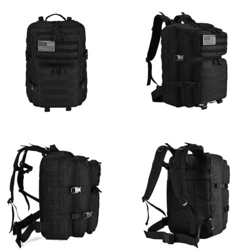 R.SASR Military Tactical Backpack 45L Large Tactical Backpack for Men, Hiking Rucksack With Bottle Holder