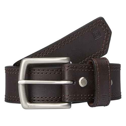 5.11 Tactical Men's 1.5-Inch Full Grain Matte Leather Arc Belt, Ergonomic Curve, Style 59493