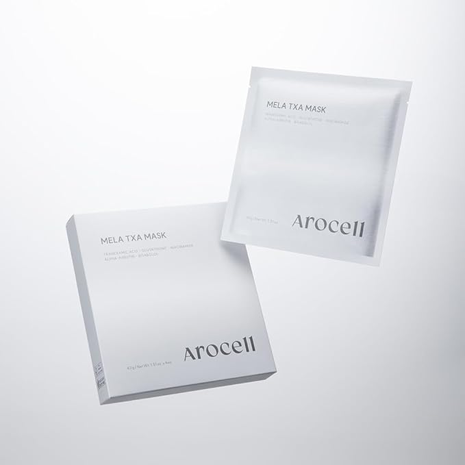 Arocell Melatranex Face Mask with Tranexamic Acid, Hydrating & Soothing Sheet Mask (4 Count)
