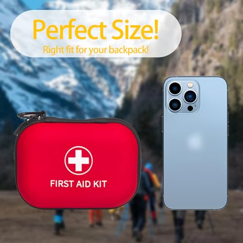 Prelady 138 Pcs Mini First Aid Kit Travel Size, TSA Approved Small First Aid Kit for Car, Hiking & Home, Compact Travel Me...