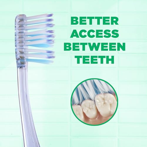 GUM Technique Deep Clean Toothbrush - Compact Head - Soft Toothbrushes for Adults with Sensitive Soft Bristles, 3 Count
