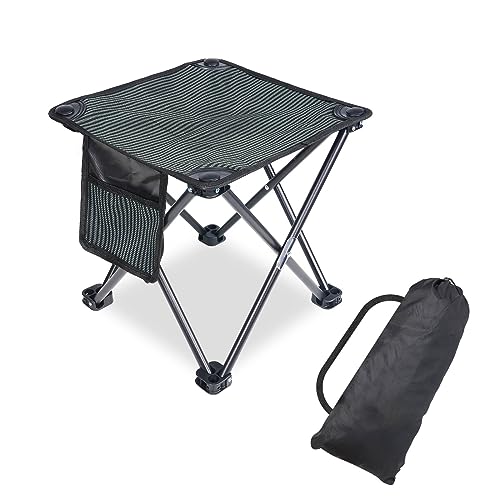 Tevaibo Camping Stool Portable, 13.7 Inch Folding Stool for Outdoor Gardening, Fishing, BBQ, Hiking with Carry Bag(400 LBS...