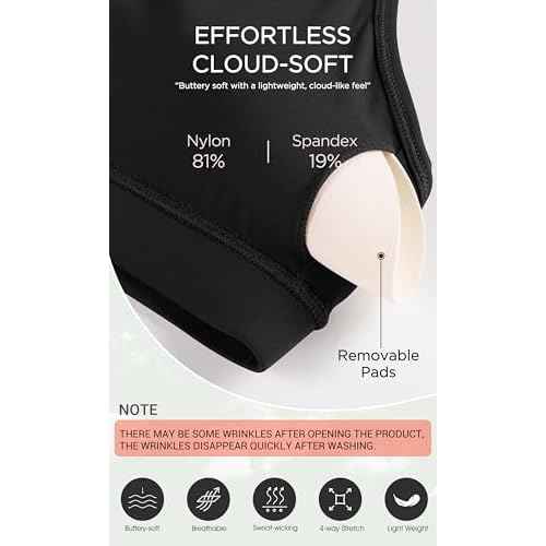 ODODOS Cloud Feeling Y Racerback Sports Bra for Women Wirefree Padded Strappy Yoga Bra