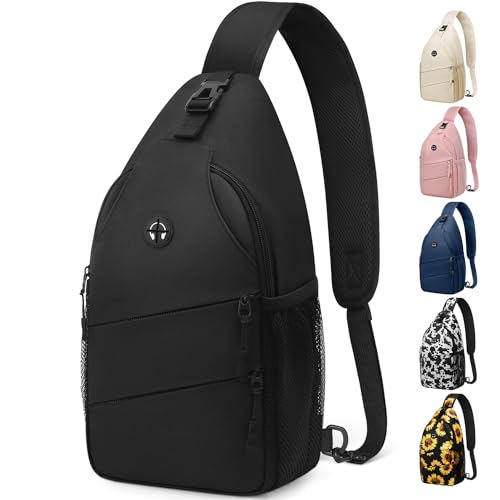 Pritent Crossbody Bags for Women Men Trendy Sling Bag Backpack Casual Chest Bag with Convertible Shoulder Strap