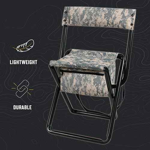 Rothco Deluxe Folding Stool with Pouch, Coyote Brown
