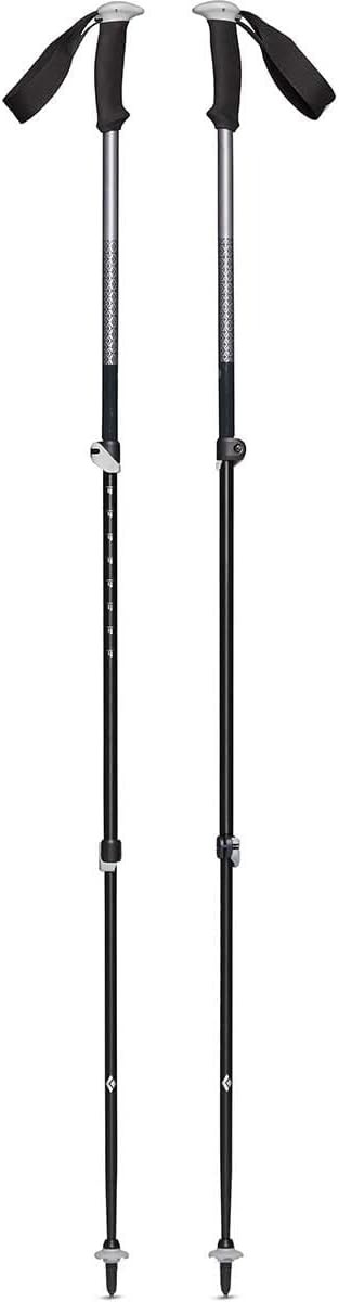 BLACK DIAMOND Trail Sport Trekking Poles, Two Lightweight Collapsible Aluminum Hiking Sticks with FlickLock Easy Adjustabi...