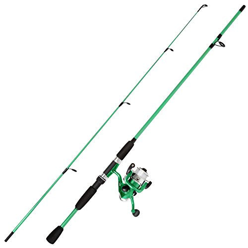 Fiberglass Fishing Rod and Spinning Reel Combo - Swarm Series Collapsible Fishing Gear for Catching Bass, Trout, Catfish, ...