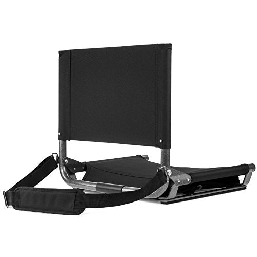 Cascade Mountain Tech Stadium Seat - Lightweight, Portable Folding Chair for Bleachers and Benches - Purple, 17"