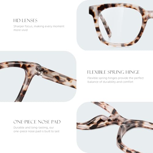 AIMISUV Reading Glasses for Women Men - Blue Light Blocking Magnifying Readers,Oprah Square Anti-Glare Computer Eyeglasses