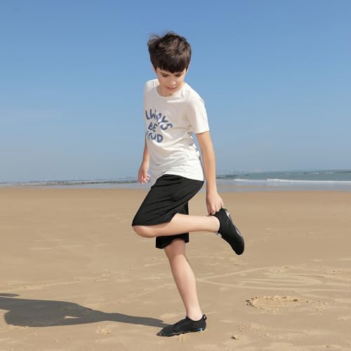 QPT Water Shoes for Toddler Kids Boys Girls Barefoot Aqua Socks Quick-Dry Beach Swim Outdoor Sports Shoes