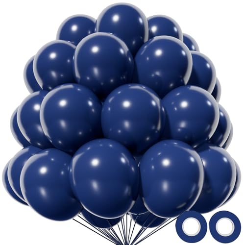 KAWKALSH Navy Blue Balloon 110pcs, 12 Inch Thickened Latex Party Balloons Helium Bright Color for Birthday Baby Shower Wed...