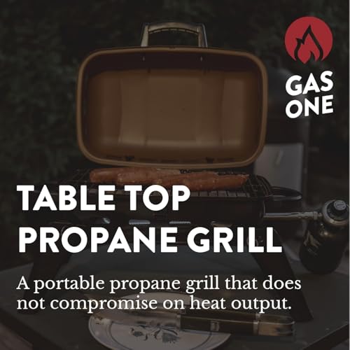 GasOne Tabletop Propane Grill – Portable Grill Propane with Heat Resistant Handles, Large Cooking Surface – User Friendly ...