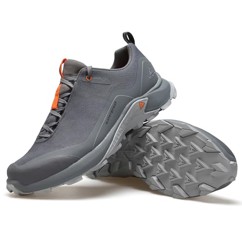 HUMTTO Men's All-Terrain Waterproof Hiking Shoes Lightweight Breathable Anti Slip Outdoor Trekking Trails Shoes