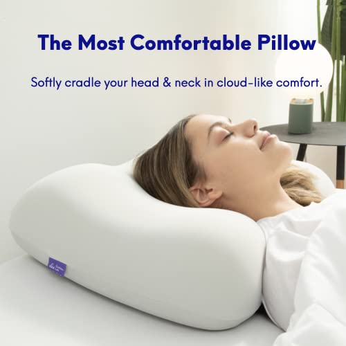 C CUSHION LAB Deep Sleep Pillow, Patented Ergonomic Contour Design for Side & Back Sleepers, Orthopedic Cervical Shape Gen...