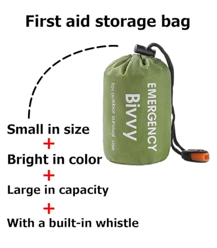 Sleeping Bags, 79''x35'' Dual-Sided Silver with Green Storage Pouch