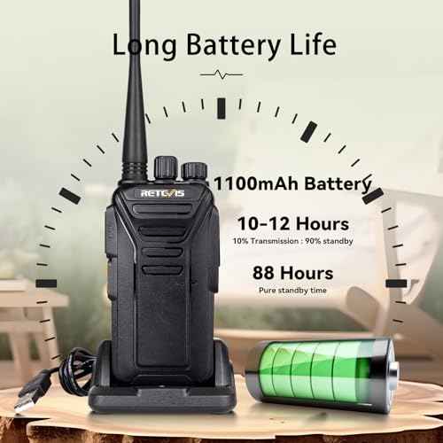 Retevis RT27V MURS Radios, Walkie Talkies with Earpiece, Long Range, Rechargeable, Low-Traffic Channel, Durable, Two Way Radios for Hunting Camping Farm£¨2 Pack£©
