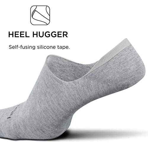 Feetures Everyday Light Cushion Invisible Sock for Men - Anti-Slip Sock Liner with Targeted Compression - (1 Pair)