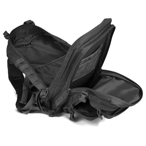 REEBOW GEAR Tactical Backpack for Men Army Molle Military Style Assault Pack Bug Bag Backpacks Daypack (40L Black)