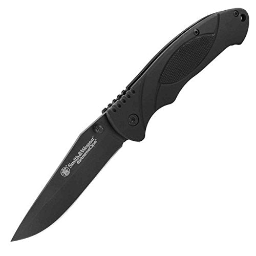 Smith & Wesson Extreme Ops SWA25 7.8in High Carbon S.S. Folding Knife with 3.3in Clip Point Blade and Aluminum Handle for ...
