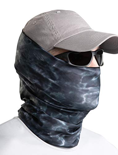 Aqua Design Fishing Hunting Masks Neck Gaiter: Men and Youth UPF 50+ Sun Mask Protection: Camo Face Cover Balaclava Bandana