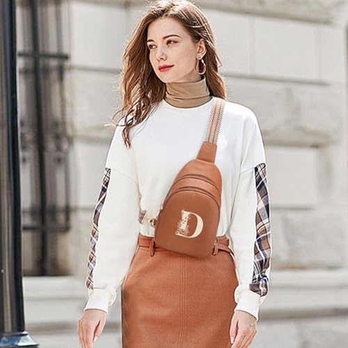 Viverte Crossbody Bags for Women Initial Sling Bag Cross Body Fanny Packs Personalized Gifts for Mom Women Wife