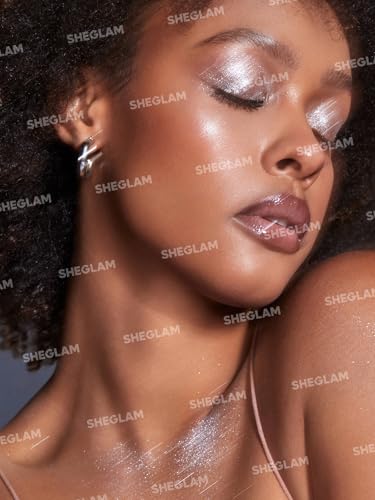 SHEGLAM Enigma Sparkly Eyeshadow Longwear Eyeshadow Single, High-Pigment Eye Shadow Compact, Smooth & Blendable Colors-Pure