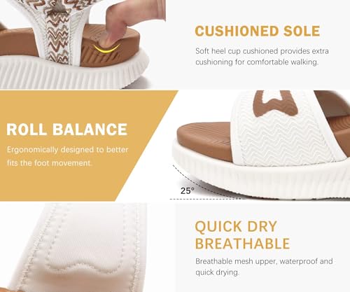 KuaiLu Womens Orthopedic Walking Sandals Ladies Recovery Sport Thick Athletic Cushion Outdoor Hiking Water Sandles Adjusta...