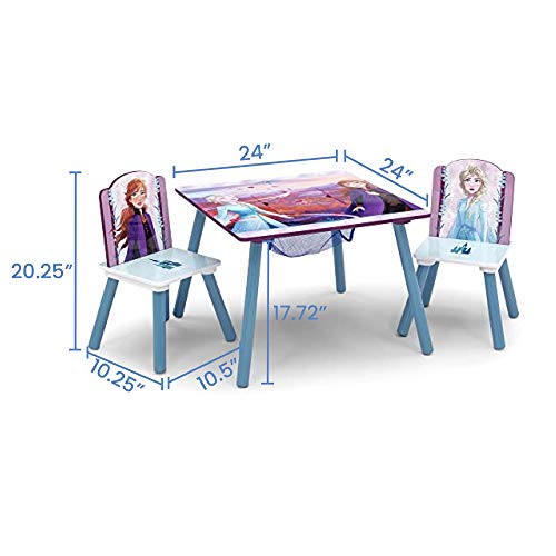 Delta Children Kids Table and Chair Set With Storage (2 Chairs Included) - Ideal for Arts & Crafts, Snack Time, Homeschool...