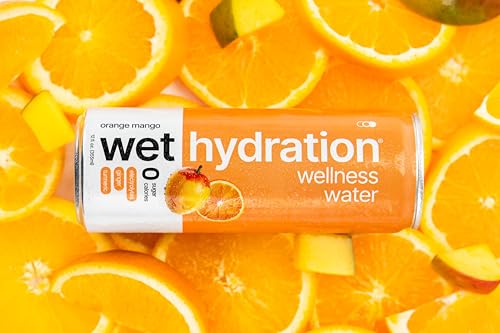 Wet Hydration - Functional Hydration Beverage - Flavored Water, Sugar-Free, Gluten-Free, No Artificial Ingredients (Orange...