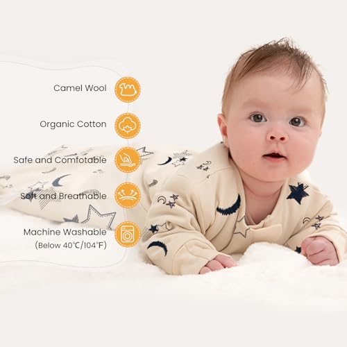kaiya baby Unisex Sleeping Bag for Babies and Toddlers 2.5 Tog Sleep Sack, Long Sleeve Sleep Sack, Wearable Blanket Baby