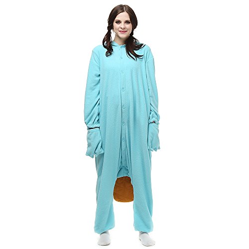 Wishliker Adult Onesie Animal Pajamas Halloween Cosplay Costumes Party Wear Blue