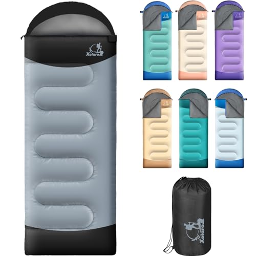 Xelaro Sleeping Bags for Adults Kids - 3 Season Cold&Warm Weather Waterproof Camping Sleeping Bags - Lightweight Sleeping ...