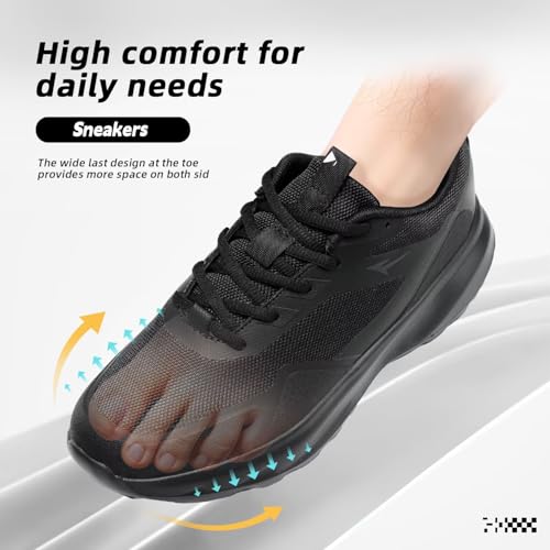Mens Trail Running Shoes Fashion Walking Hiking Non Slip Sneakers Tennis Cross Training Outdoor Casual Workout Trainers