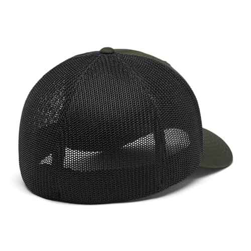 Columbia Unisex Mesh Ball Cap, Greenscape/Black/Flag, Small/Medium