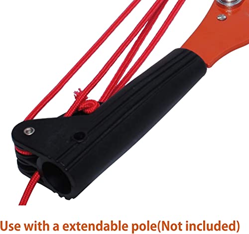 Extendable Pole Saw Head 14 Inch, High Carbon Steel Pruner with Ergonomic Grip, Professional Branch Trimmer for Tree Climb...