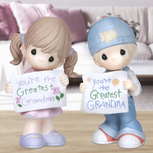 Precious Moments - Heartfelt Grandma Tribute Bisque Porcelain Figurine, Ideal for Grandparent's Day, Birthday, or Just Because, 133035