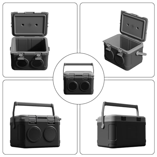 GETUHAND Camp Cooler with Bluetooth Speaker 22 Quart，48 Hours Ice Retention, Portable Handle, Outdoor Camping Cooler for B...