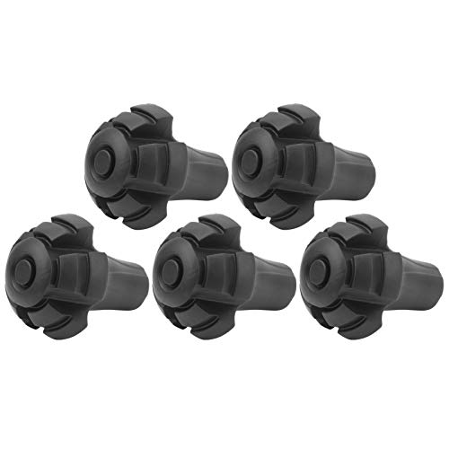 Demeras Trekking Pole Tip Protectors Portable Round Heavy Duty Rubber Wakling Stick Tips for Hiking,Camping Stick with Abs...