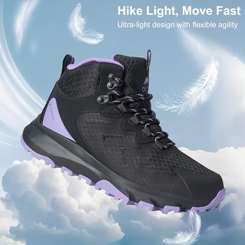 Women’s Waterproof Hiking Boots Lightweight Comfortable Trail Walking Outdoor Boots