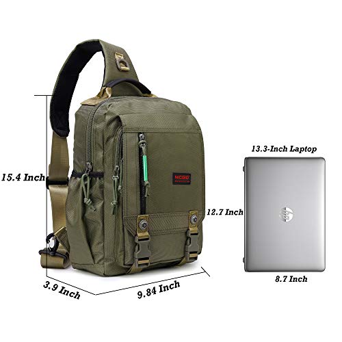 NICGID Sling Bags Chest Shoulder Backpacks, 12.5'' 13.3'' 14.1'' 15.6''Laptop Backpack Crossbody Messenger Bag Travel Outdoor