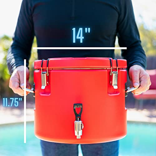 5 Gallon Insulated Beverage Cooler: 5 Gallon Water Dispenser - water dispenser with Stainless Steel Interior and Spout/Spi...
