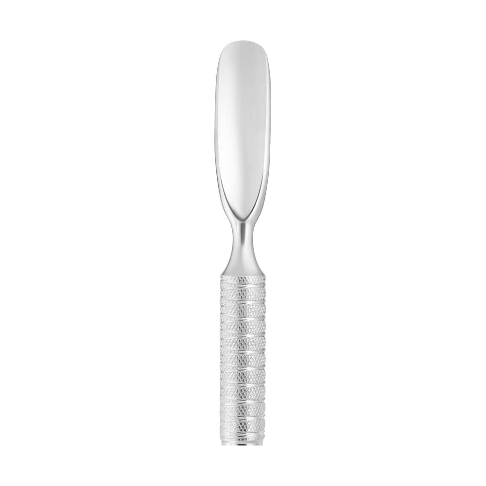 Staleks Pro Manicure Pusher Expert 30 Type 3 - Rounded Wide Pusher and Cleaner - Stainless Steel - Professional Cuticle Tool