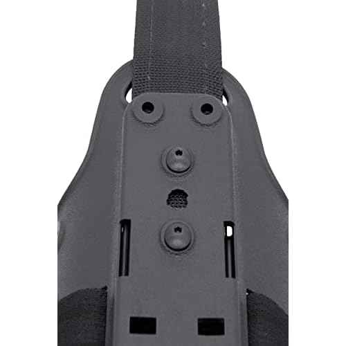 SAFARILAND 6004-10 Single Strap Leg Shroud Small Tactical Plate with Harness,Black Stx Tactical Finish