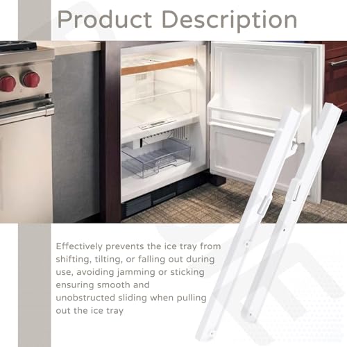 Left 7014649 & Right 7014661 Replacement Kit for Subzero Ice Bucket Slides, for Securing Ice Tray Holders