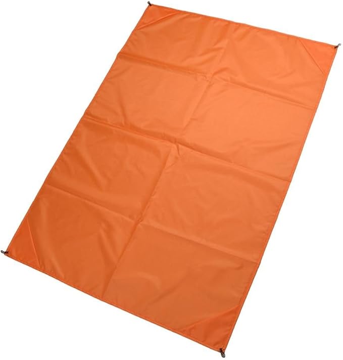 Orange Ultralight Waterproof Camping Tarp Tent Footprint Ground Sheet for Outdoor Picnic Hiking and Beach 1m x 1.4m