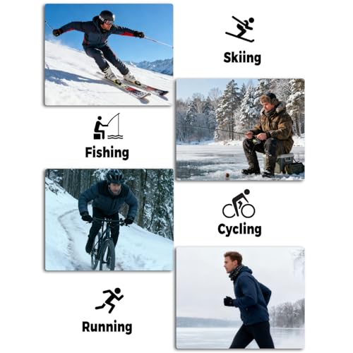 Men's Thermal Pants Fleece Lined Long Johns Compression Bottom Athletic Base Layer Cold Weather Gear