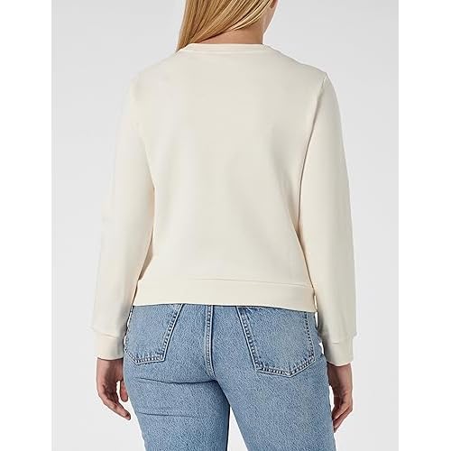 A£üX ARMANI EXCHANGE Women's French Terry Armani Studded Logo Pullover Sweatshirt