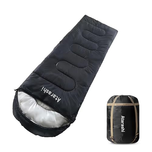 Atarashi Camping Sleeping Bag- 4 Seasons for Adults, Light, Warm, Extra-Large with Compression Sack- Great for Hiking, Bac...
