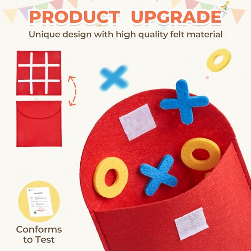 JoyCat Tic Tac Toe Mini Board Game Toy for Kids and Family,Birthday Party Favors,Goody Bag,Fun Indoor Game Night Activity,...