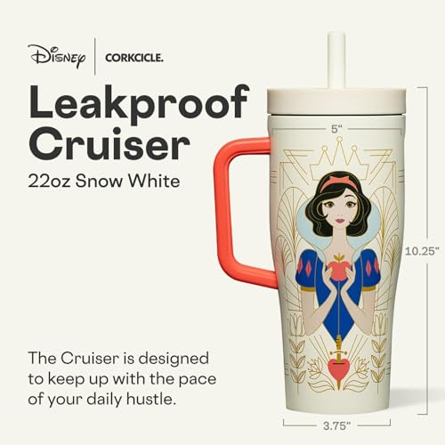 Corkcicle Cruiser - Insulated Tumbler with Handle - Keeps Drinks Cold 20 Hours - Spill-Proof Dual Lid - Triple-Insulated -...